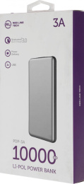 Внешний аккумулятор (Power Bank) Redline PDP-3A,  10000мAч,  серебристый [ут000018984]