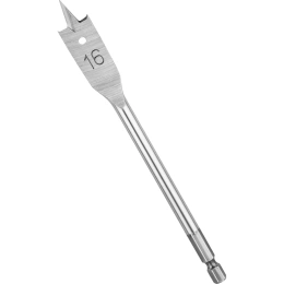 Сверло перовое по дереву (16 мм; шестигранный хвостовик) vertextools 1133-16