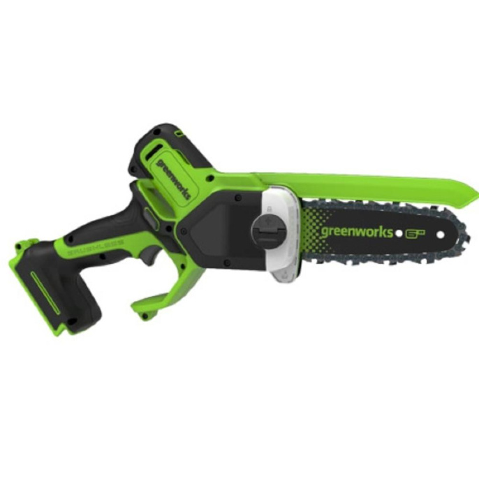 GreenWorks GD24CS15 Цепная мини пила аккумуляторная, 24V, 15см, бесщеточная, с автоматической смазкой цепи, без АКБ и ЗУ [2010107]