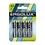 Ergolux LR6 Alkaline BL-4 (LR6 BL-4, батарейка,1.5В) (4 шт. в уп-ке)