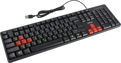 Клавиатура Dialog KS-030U Black-Red USB 104КЛ