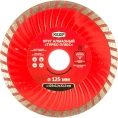Круг алмазный ТУРБО-ПЛЮС для сухой/влажной резки (125х2.2х22.2 мм) КЕДР 28735