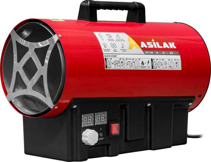 Пушка газовый ASILAK SLG-30000T прям., 30 кВт, термостат, переносной AS6310-5