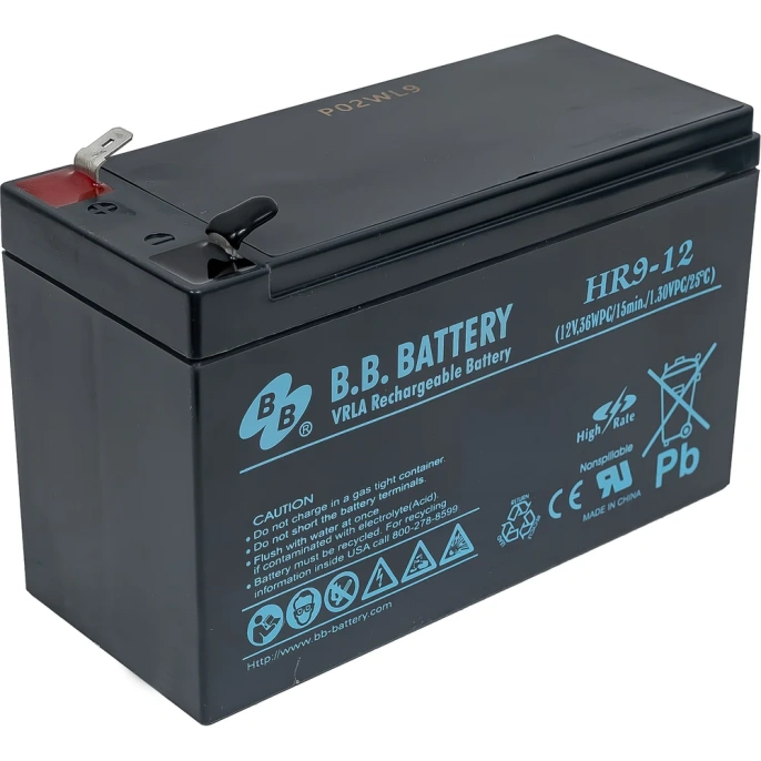 Аккумуляторная батарея 12 В, 9 Ач BB Battery HR 9-12