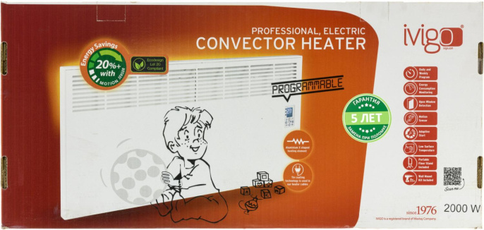 Конвектор ivigo EPK Pro EPK4590P20 2000Вт белый