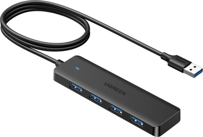 USB-хаб Ugreen CM219 35574 подключение по USB-A, 4 x USB-A, корпус пластик