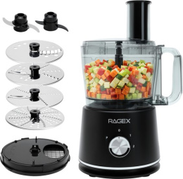 Кухонный комбайн 9 в 1 RAGEX R121, 2.5л, 1500Вт, цвет: 201 (темно-серый)