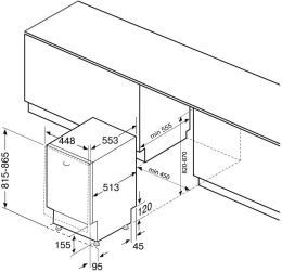 Посудомоечная машина встраив. Krona WESPA 45 BI 1760Вт узкая