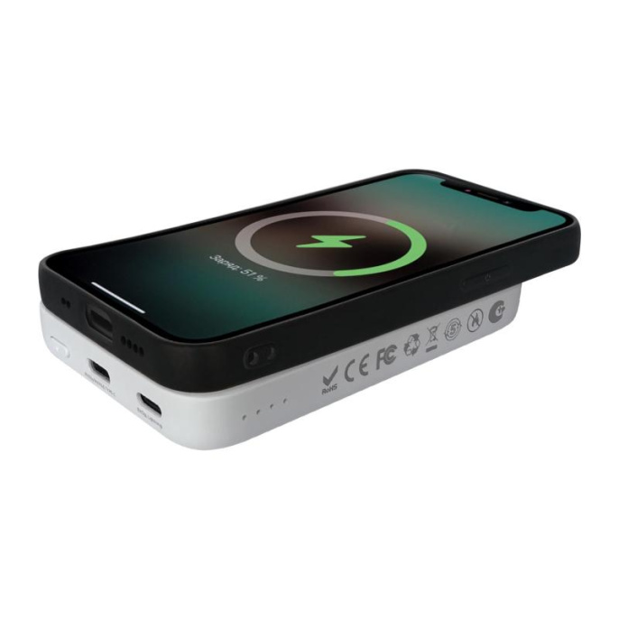 Мобильный аккумулятор Solove W12 5000mAh QC3.0/PD3.0 20W 3A USB-C беспров.зар. белый W12 WHITE RUS