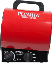 Электрическая тепловая пушка Ресанта ТЭП-3000К,  3кВт, красный [67/1/8]