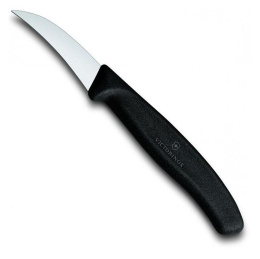 Нож кухонный Victorinox Swiss Classic, для чистки овощей и фруктов, 60мм, заточка прямая, стальной, черный [6.7503]