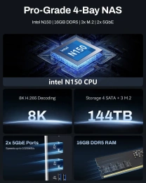 Сетевое хранилище NAS TerraMaster F4-425 Plus tower NAS QC 3,6Ghz/16Gb 32 /TRAID,RAID0,1,10,5,6/up to 4 HDD SATA 3,5'/2,5' /3xM.2 2280 NVMe/3xUSB 10Gb Type A 1xUSB 10Gb Type-C /HDMI/2x5GbE RJ-45/1xPS/1YW repl. F4-424