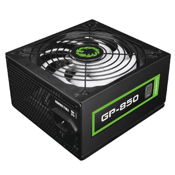 Блок питания GameMax 850W GP-850 ATX 2.31, 850W, 80 PLUS BRONZE, Active PFC, 140mm fan,1x24PIN,12V8pin 4+4 ,7xSATA,4xPCI-6+2PIN,3x4PIN Retail