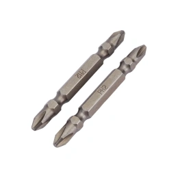 Биты двухсторонние намагниченные (2 шт; PH2; 65 мм; CrV) ТУНДРА 1124363