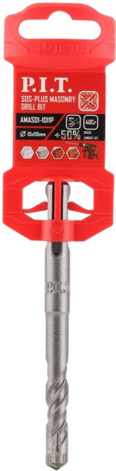 Бур по бетону P.I.T. AMAS01-1011P SDS-Plus 4Power, 10x110 мм, 4 реж. кромки, 4-х заходная спираль