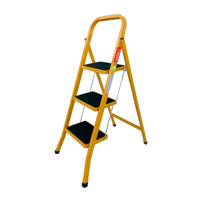 Стальная стремянка LadderBel 3 ступени с антискользящим покрытием, манго STR-ST-3WSRM-OR