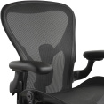 Кресло HERMAN MILLER Aeron C Large, на колесиках, сетка, черный [aeron c large black]
