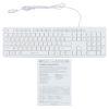 Клавиатура Оклик 500M белый USB slim Multimedia (1061586) кабель 1.5м