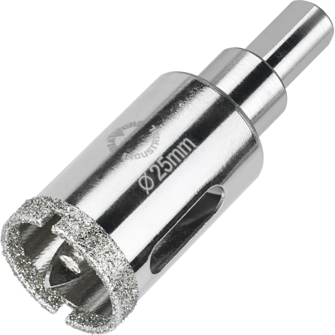 Коронка алмазная по керамограниту с центрирующим сверлом 25 мм Diamond Industrial DIDCSC025