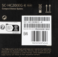 Микросистема Panasonic SC-HC200EG-K черный 20Вт CD CDRW FM USB BT