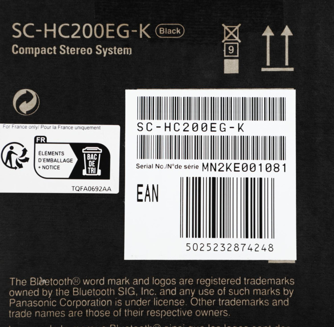Микросистема Panasonic SC-HC200EG-K черный 20Вт CD CDRW FM USB BT