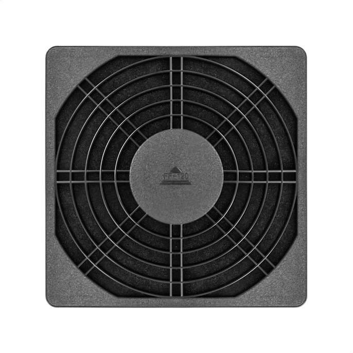 Решетка для вентилятора с фильтром 120x120 ExeGate EG-120PSFB (120x120 мм, пластиковая, квадратная, с пылевым фильтром, черная) EX295256RUS