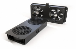 Модуль вентиляторный Hyperline TFAB-T2FR-RAL9004 2 вент. черный упак.:1шт