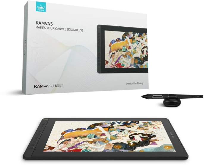 Интерактивный дисплей Сенсорный монитор Huion KAMVAS 16 2021 Black