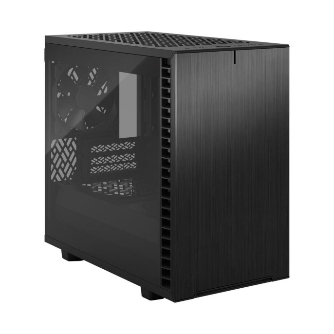 Корпус Case Fractal Design Define 7 Nano TG Light Tint, Mini-Tower, 1x120mm + 1x140mm, 2xUSB-A 2.0 + 2xUSB-A 3.2 + 1xUSB 3.2 Type-C mITX, mDTX Black FD-C-DEF7N-02