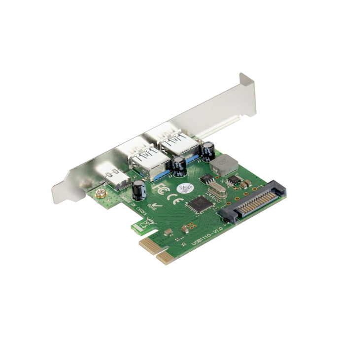 Контроллер ExeGate EXE-323 (PCI-E x1 v2.0, 2*USB3.0 ext. + 1*Type-C, разъем доп.питания, VIA Labs Chipset VL805) EX283719RUS