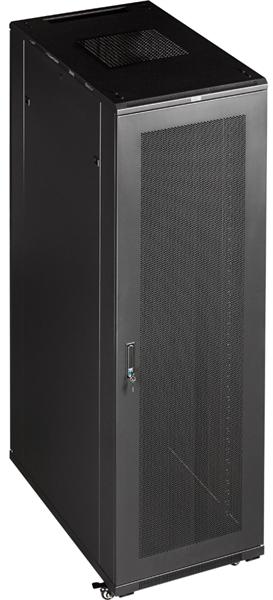 Шкаф коммутационный LanMaster TWT-CBB-18U-6X8-G1 напольный,  стеклянная передняя дверь,  18U,  600x800 мм