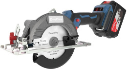 Циркулярная пила DONGCHENG DCMY140S, 140мм, аккумуляторная, 20В, с 2 АКБ, с ЗУ [dcmy140s(type em)]