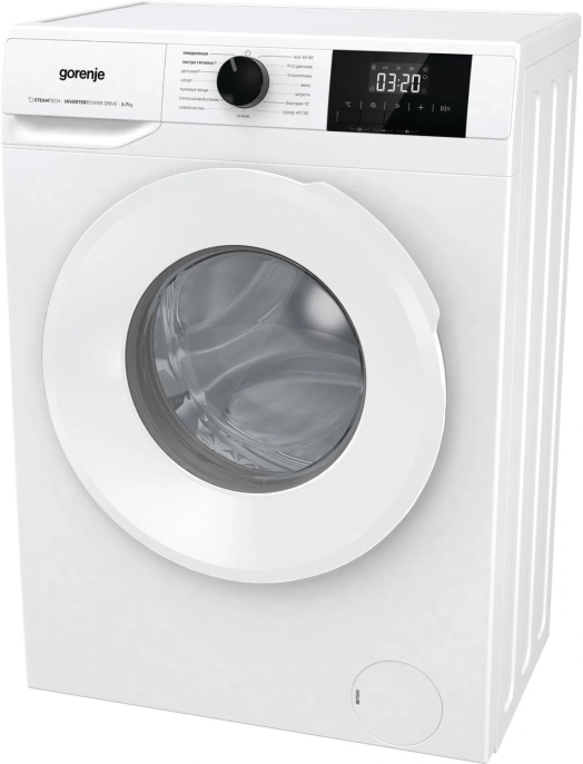 Стиральная машина Gorenje W5NGPI72SBS/C, с фронтальной загрузкой, 7кг, 1200об/мин, с паром, инверторная
