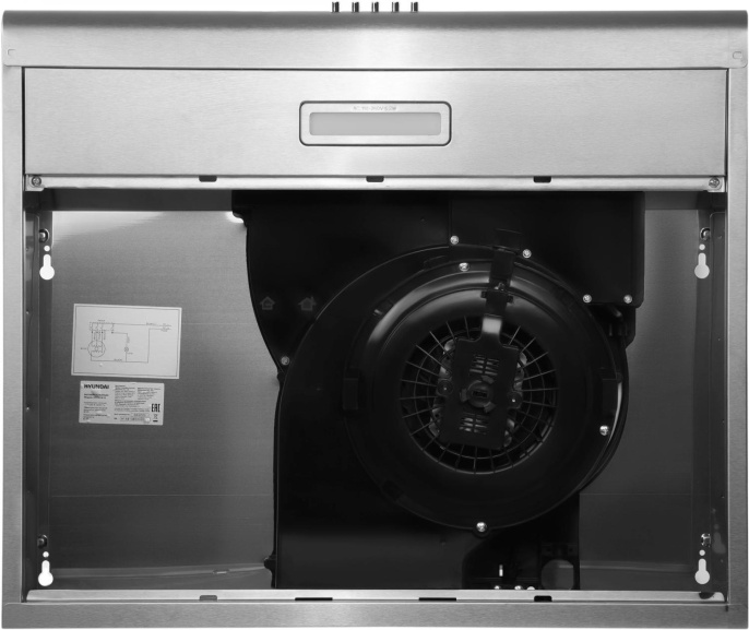 Вытяжка козырьковая Hyundai HFH 6130 IX нержавеющая сталь управление: кнопочное 1 мотор