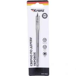 Сверло перовое по дереву (10x152 мм; шестигранный хвостовик) KRANZ KR-91-0662