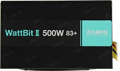 Блок питания Zalman ZM500-XE II Wattbit 500 83+I Black 500W ATX (24+2x4+2x6/8пин)