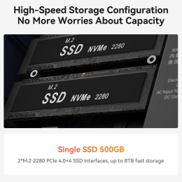 Мини-компьютер Beelink AMD Ryzen 7 6800H BL/EQR6-LP/6800H/32G/500G/Milky Grey