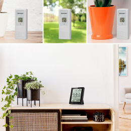 Метеостанция Bresser Temeo Hygro Quadro Prestige с тремя датчиками, серая 78585