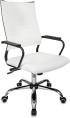 Кресло руководителя Бюрократ CH BALANCE SL, экокожа, до 150кг, топ-ган, фиксированные подлокотники,  белый
