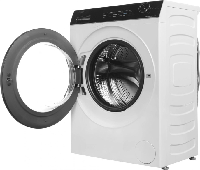 Стиральная машина узкая HAIER HW70-BP12269, с фронтальной загрузкой, 7кг, 1200об/мин, с паром, инверторная
