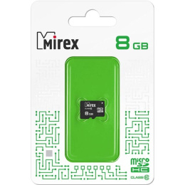 Карта памяти MicroSDHC 8Gb Class 10 MIREX 13612-MC10SD08