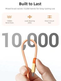 Кабель USB CABLETIME CUP5L (CT-CM60-POR2) апельсин, 2 м, 60 Вт