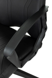 Кресло игровое ZOMBIE 50, экокожа, до 120кг, черный