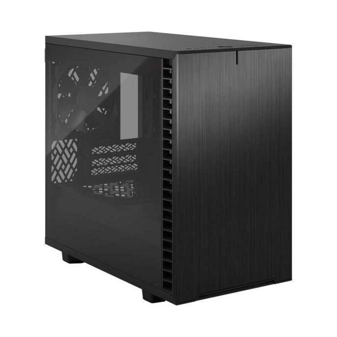 Корпус Case Fractal Design Define 7 Nano TG Light Tint, Mini-Tower, 1x120mm + 1x140mm, 2xUSB-A 2.0 + 2xUSB-A 3.2 + 1xUSB 3.2 Type-C mITX, mDTX Black FD-C-DEF7N-02