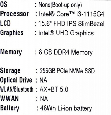 Ноутбук Acer TravelMate P2 TMP215-53-3924 NX.VPVER.006 i3 1115G4/8/256SSD/WiFi/BT/noOS/15.6"/1.8 кг