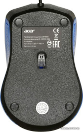 Мышь Acer OMW011 черный/синий оптическая 1200dpi USB 3but ZL.MCEEE.002