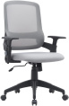 Кресло Cactus CS-MC313-BKGY, сетка/ткань, до 100кг, топ-ган, регулируемые 1D подлокотники,  серый