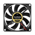 Вентилятор 12В DC ExeGate ExtraSilent ES08015S2P 80x80x15 мм, Sleeve bearing подшипник скольжения , 2pin, 1600RPM, 16dBA EX295233RUS