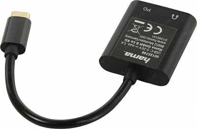 Разветвитель Hama 135748 Кабель-адаптер USB-CM -- USB-CF+Jack3.5-F