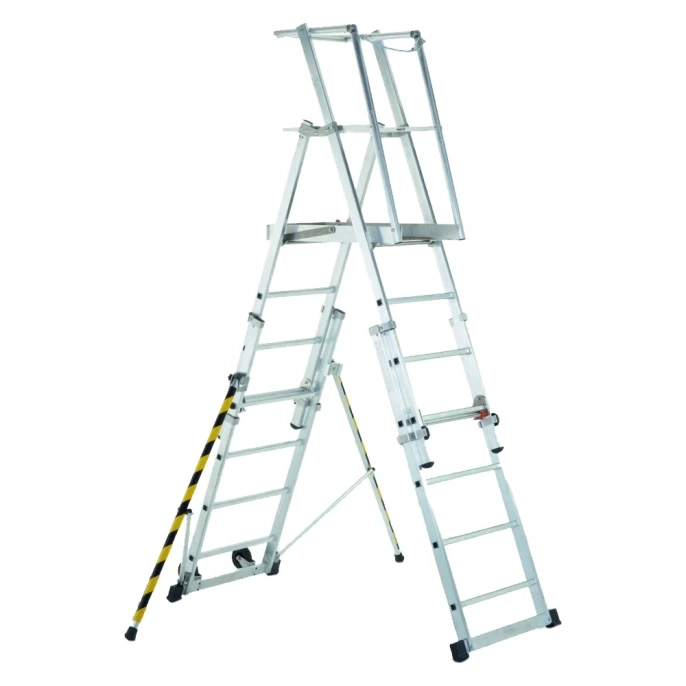 Телескопическая лестница-платформа Zarges ЦАП 7 ступеней 41326